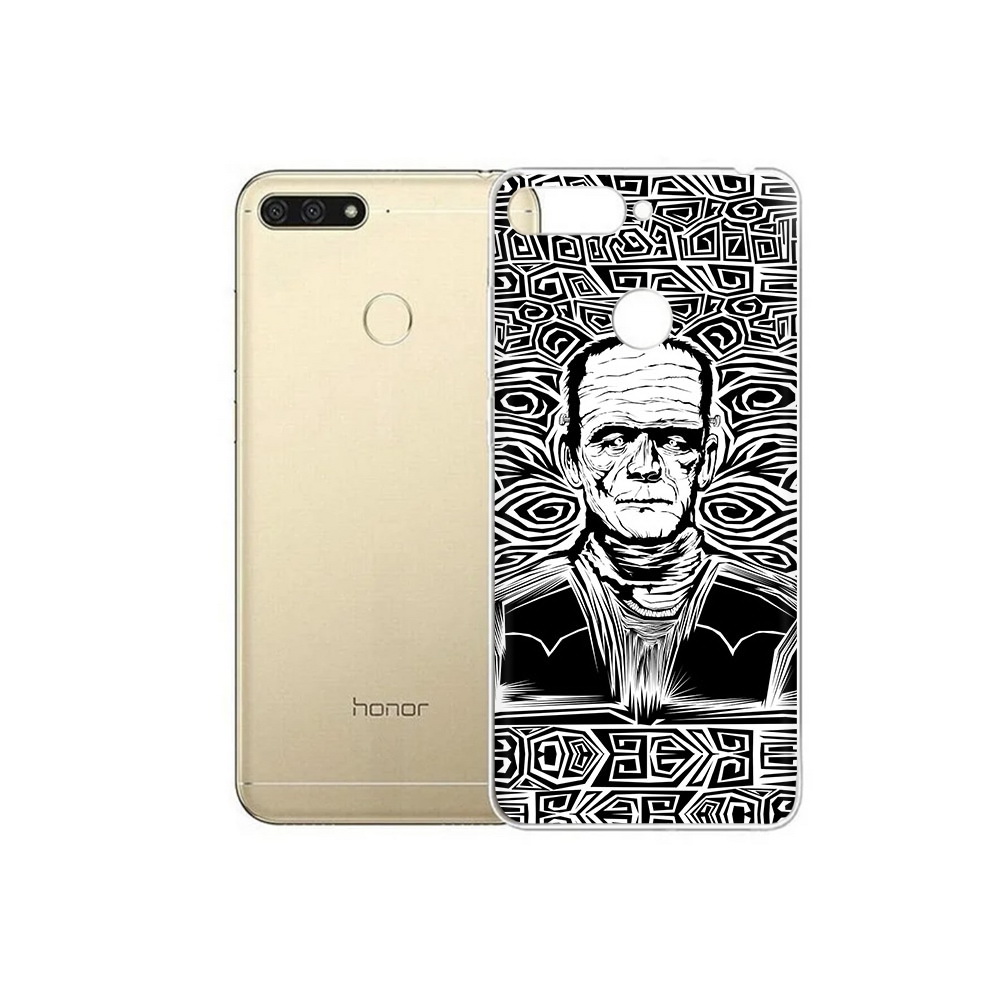 

Чехол MyPads Tocco для Huawei 7C франкенштейн черно белый (PT111175.61.661), Прозрачный, Tocco