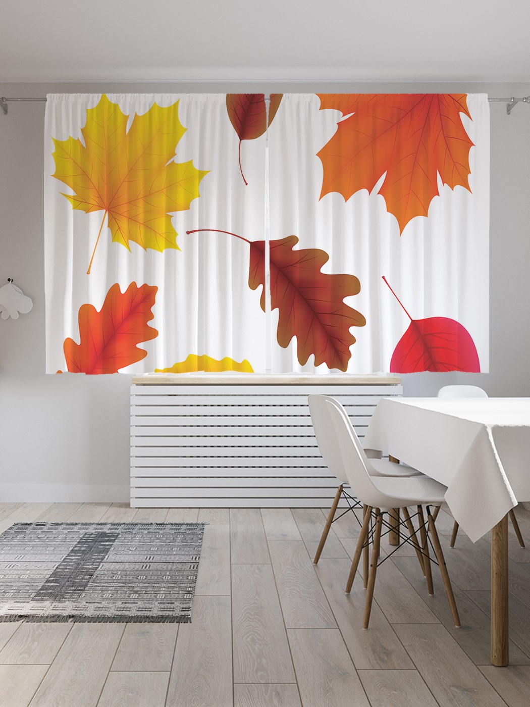 

Классические шторы JoyArty "Осенние листья", серия Oxford DeLux, 2 полотна 145x180 см, Осенние листья