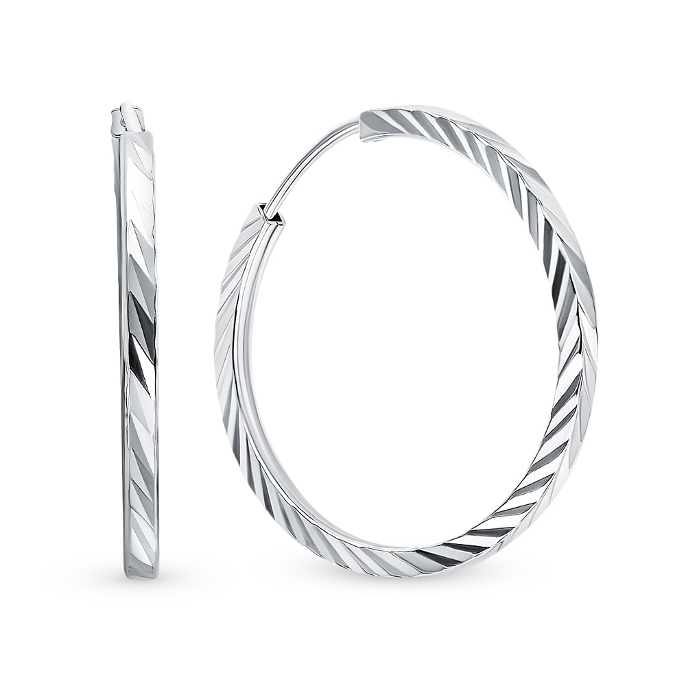 Серьги конго из серебра 585Gold 702010015