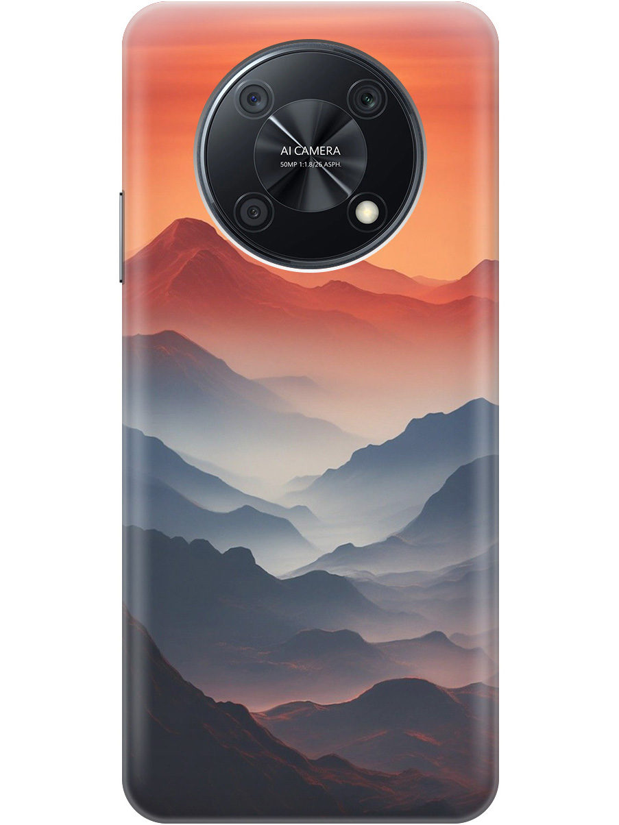 

Силиконовый чехол на Huawei nova Y90 с принтом "Луна над горами", Прозрачный;оранжевый;черный, 740188610