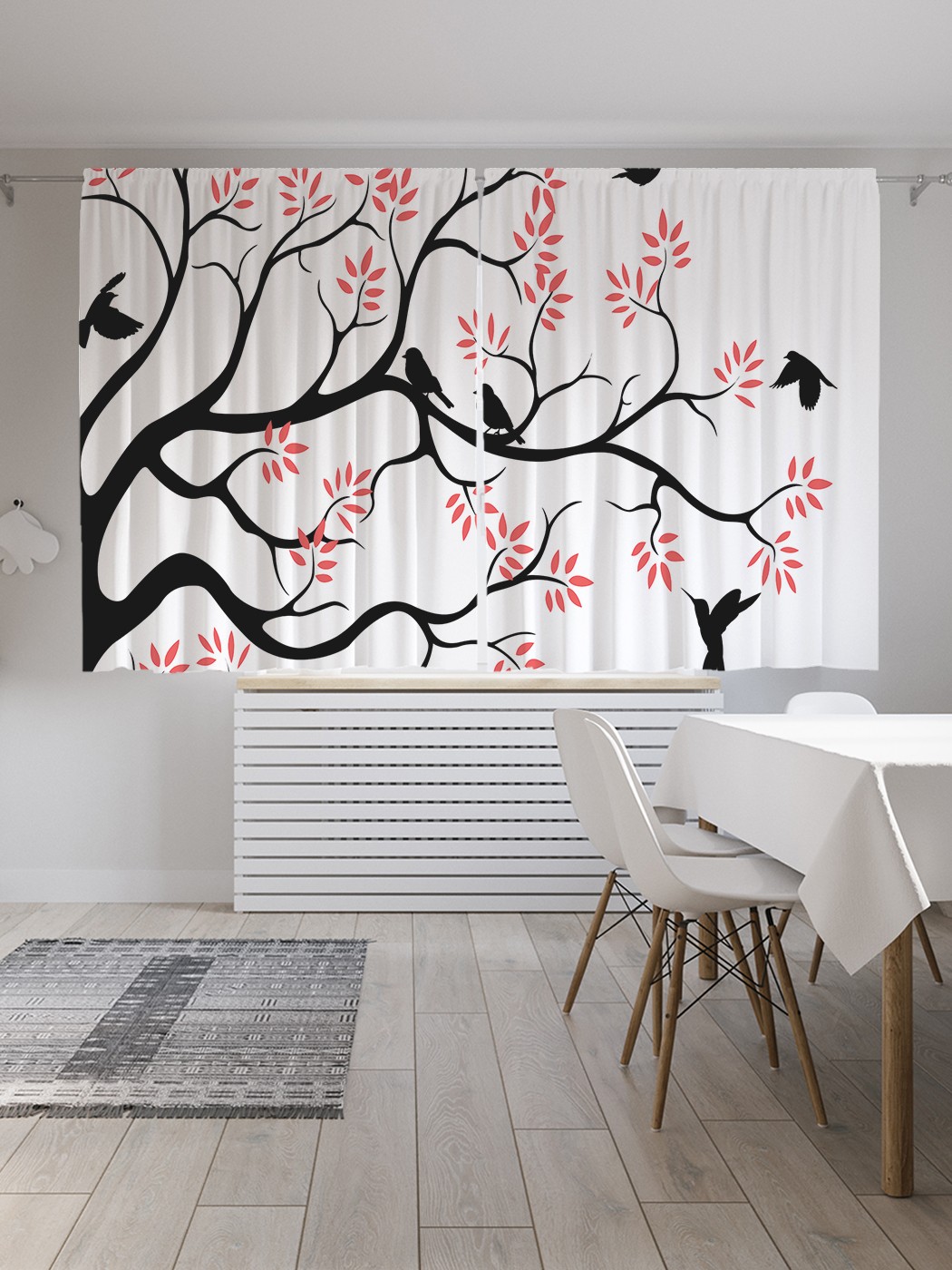 

Классические шторы JoyArty "Птицы на осеннем дереве", Oxford DeLux, 2 полотна 145x180 см, Птицы на осеннем дереве