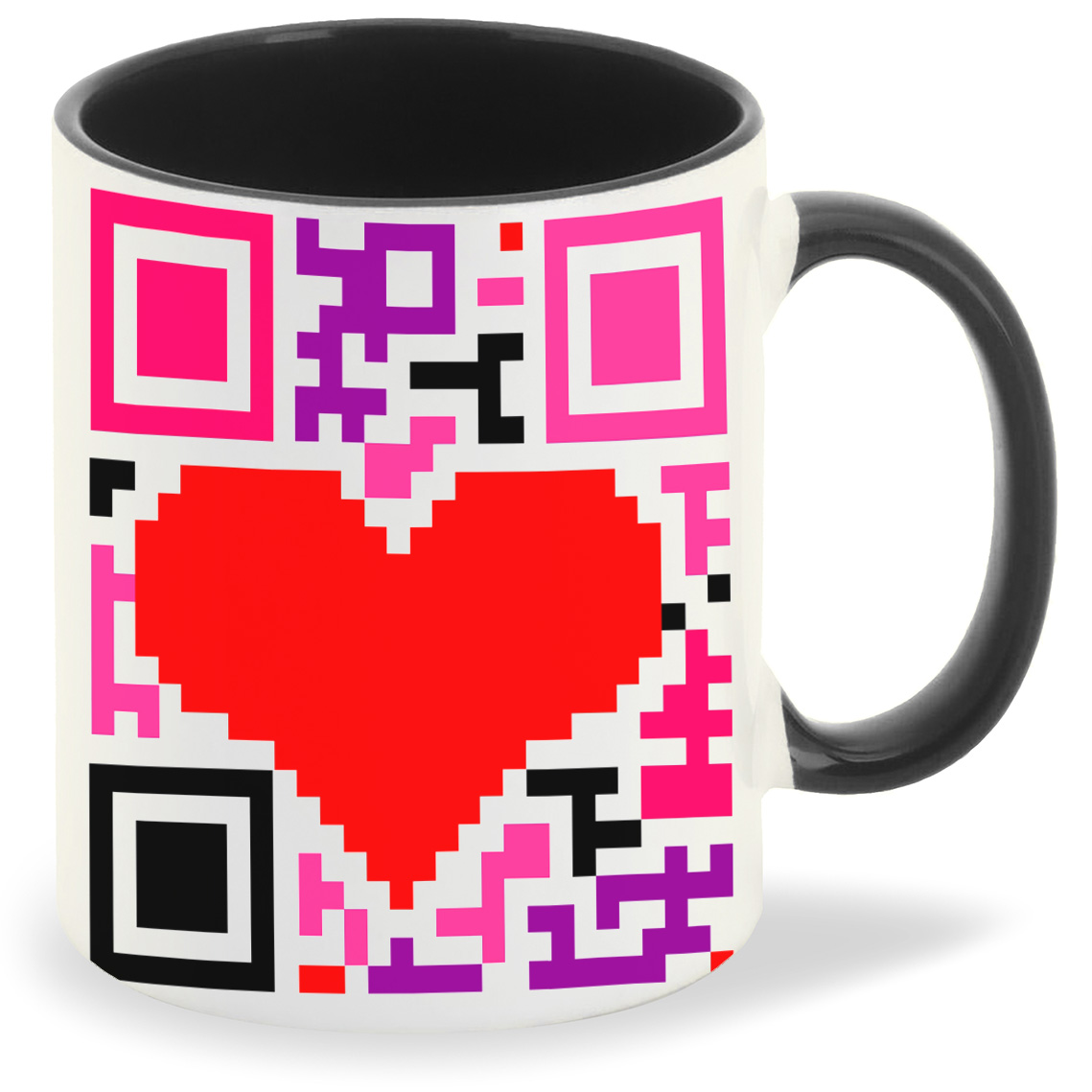 

Кружка CoolPodarok Сердце QR, Сердце QR
