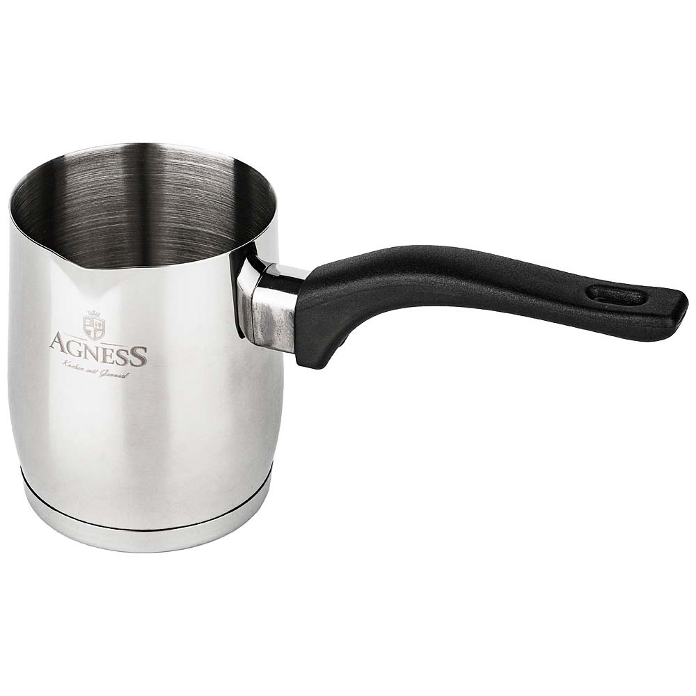 

Agness ТУРКА AGNESS С ИНДУКЦИОННЫМ ДНОМ, 500 МЛ, 8Х10 СМ, Серебристый
