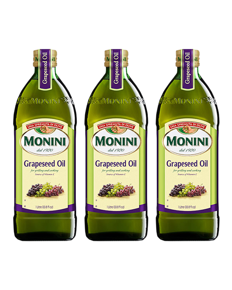 Масло Monini Grapeseed Oil из виноградных косточек 1 л - 3 шт