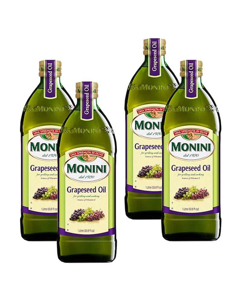 Масло Monini Grapeseed Oil из виноградных косточек 1 л - 4 шт