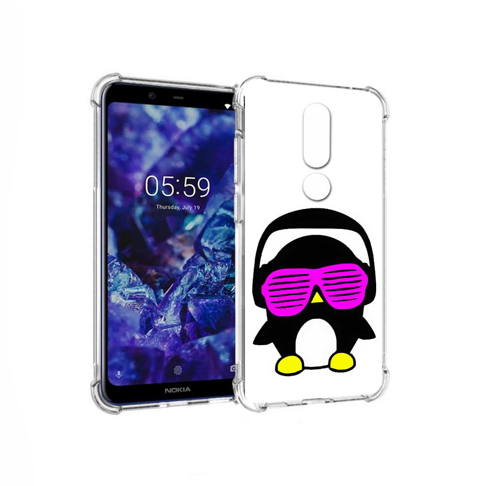 

Чехол MyPads Tocco для Nokia 5.1 Plus пингвин (PT119548.120.541), Прозрачный, Tocco