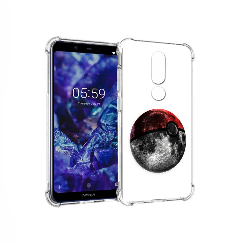 

Чехол MyPads Tocco для Nokia 5.1 Plus планета покебол (PT119548.120.543), Прозрачный, Tocco