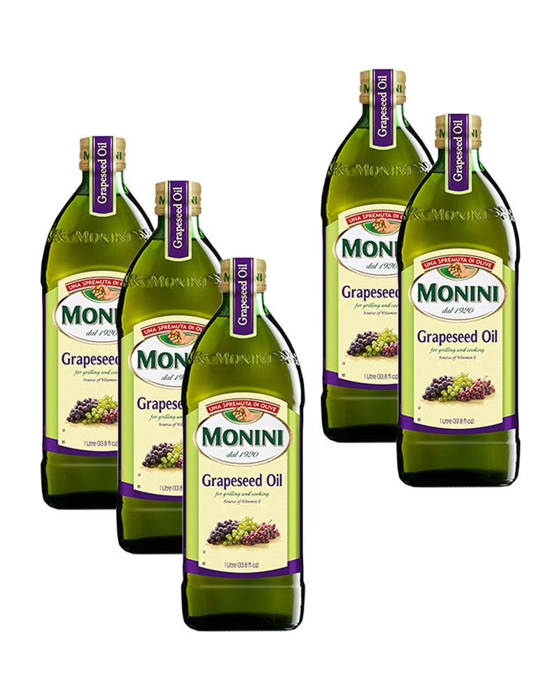 фото Масло monini grapeseed oil из виноградных косточек 1 л - 5 шт