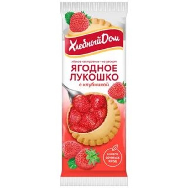 

Песочная корзиночка Ягодное лукошко с яблоком и клубникой, 70 г