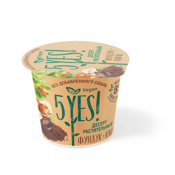 

Десерт 5YES! растительный, на основе фундука и какао, 110 г