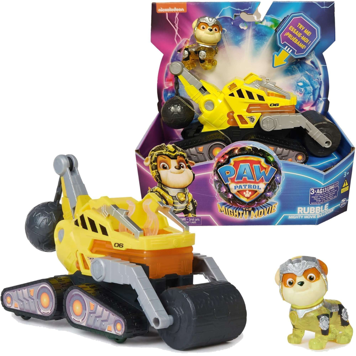 Игровой набор Spin Master Щенячий Патруль The Movie 2 Крепыш и автомобилькато желтый 3d art игрушка раскраска щенячий патруль крепыш