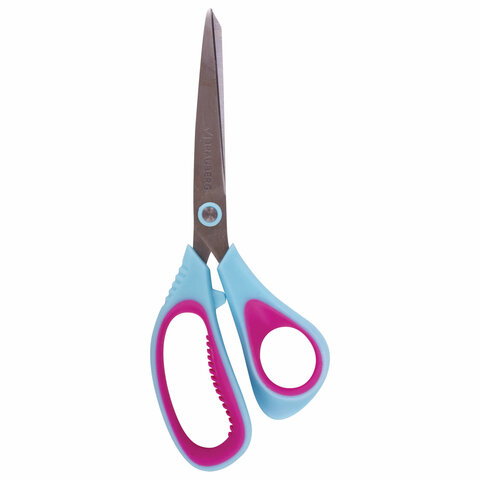 

Ножницы Brauberg Universal, 216 мм бирюзово-фиолетовые, ребристые 236453, 3 шт, Серебристый;зеленый;розовый