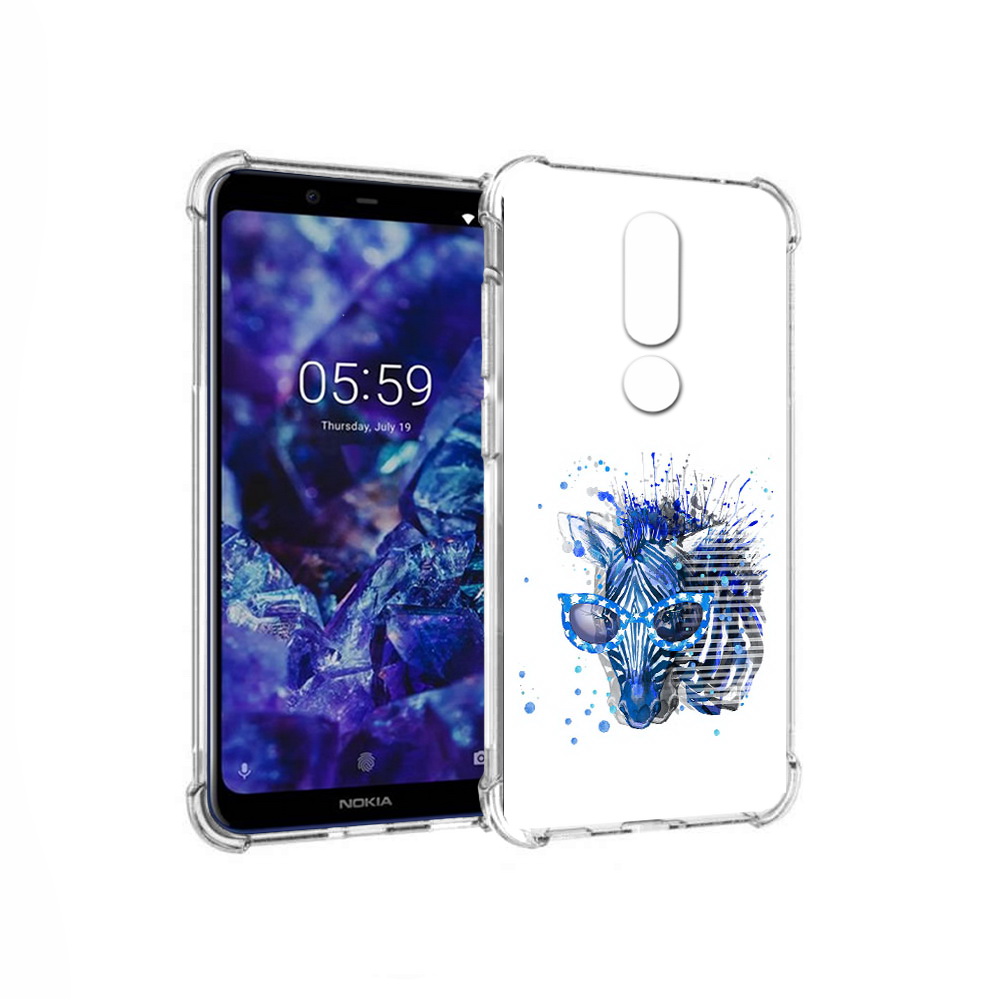 

Чехол MyPads Tocco для Nokia 5.1 Plus расплывчатая зебра (PT119548.120.577), Прозрачный, Tocco