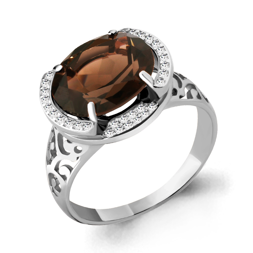 

Кольцо из серебра с кварцем р. 17,5 Aquamarine 6580001А_925_р, 6580001А_925_р