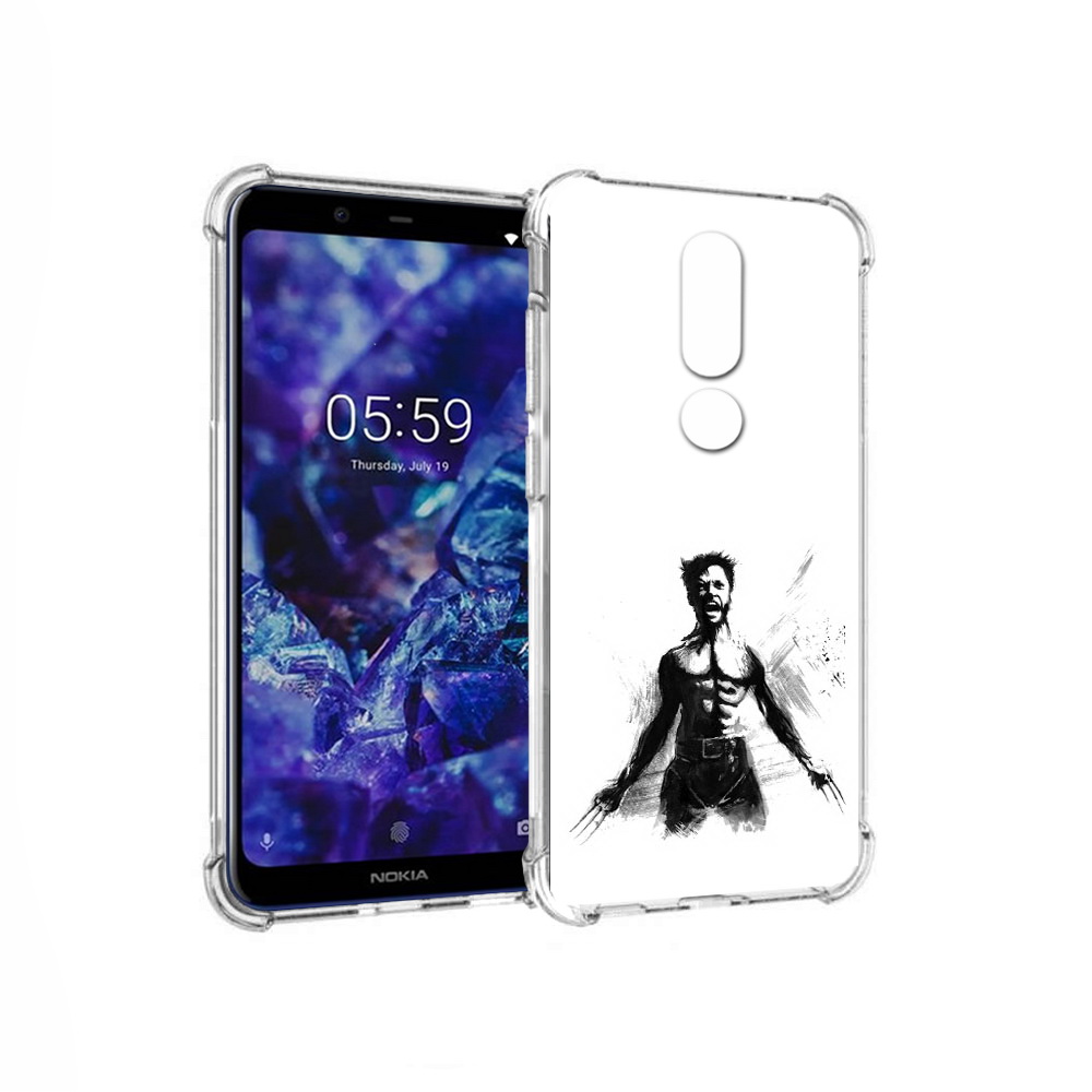

Чехол MyPads Tocco для Nokia 5.1 Plus росомаха (PT119548.120.587), Прозрачный, Tocco
