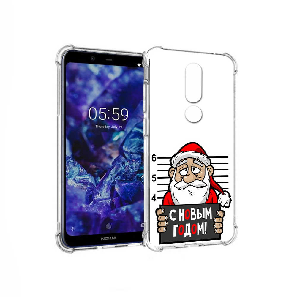 

Чехол MyPads Tocco для Nokia 5.1 Plus ДМ с новым годом заключенный (PT119548.120.59), Прозрачный, Tocco
