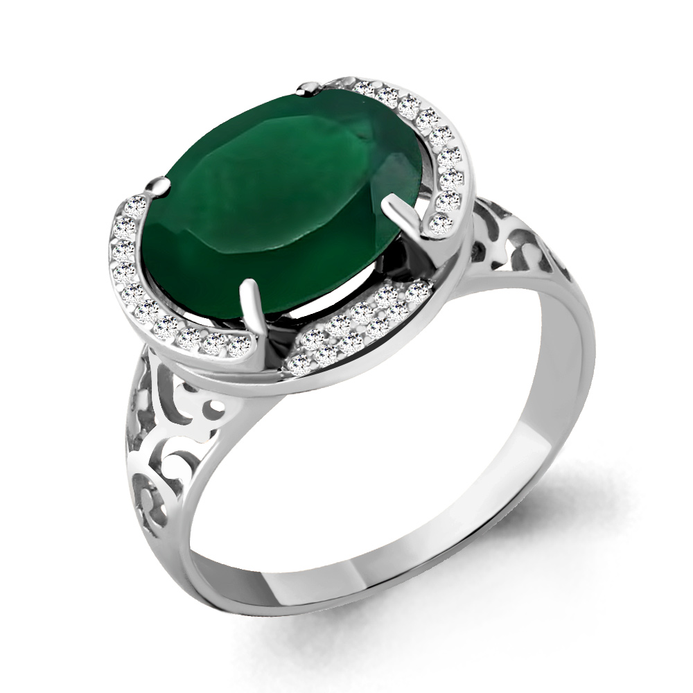 

Кольцо из серебра с агатом р. , Aquamarine 6580009А_925_р, 6580009А_925_р