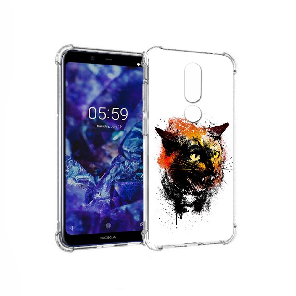 

Чехол MyPads Tocco для Nokia 5.1 Plus сиамский кот (PT119548.120.598), Прозрачный, Tocco