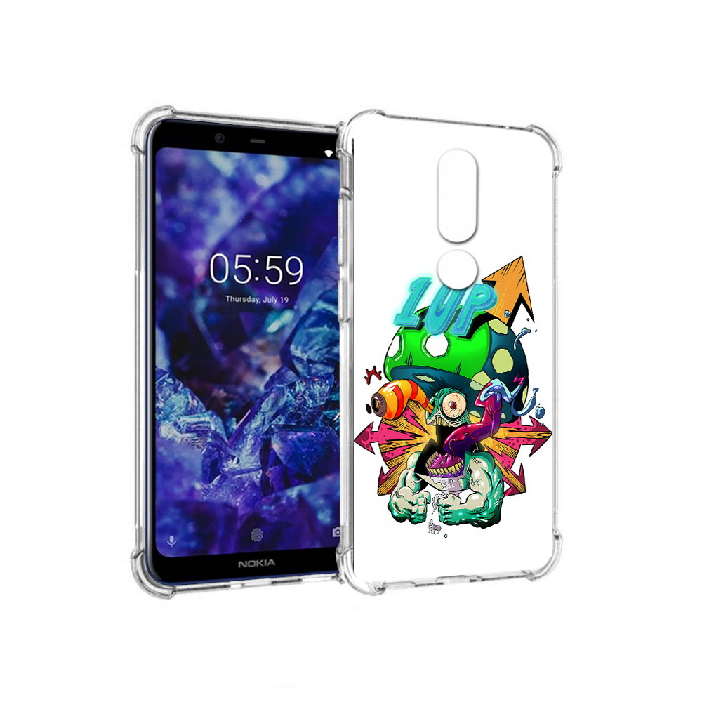 

Чехол MyPads Tocco для Nokia 5.1 Plus сильный гриб абстракция (PT119548.120.599), Прозрачный, Tocco