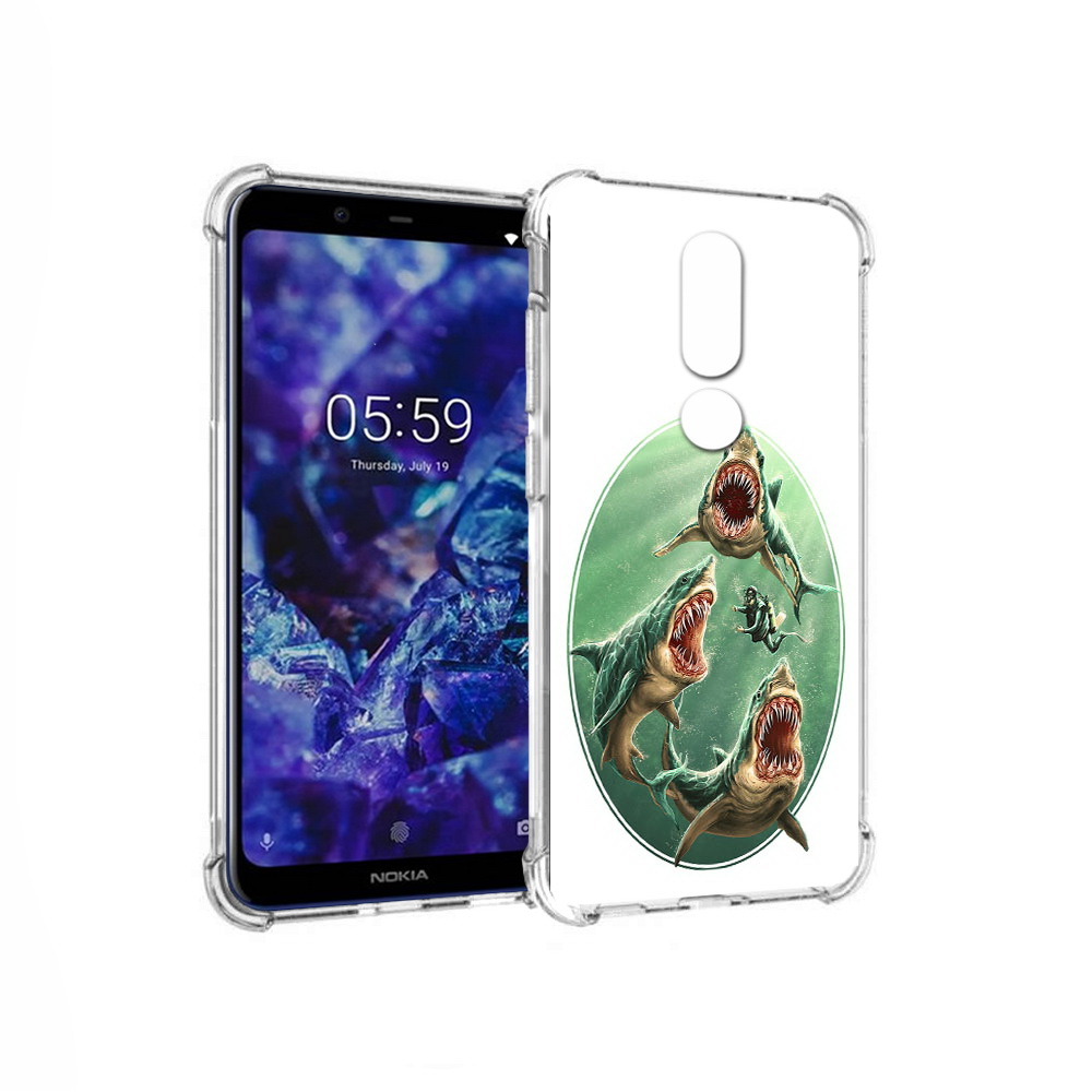 

Чехол MyPads Tocco для Nokia 5.1 Plus синяя бездна (PT119548.120.600), Прозрачный, Tocco