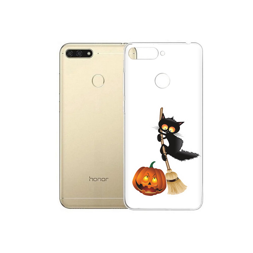 Чехол MyPads Tocco для Huawei 7C хэлуинский котик (PT111175.61.667)
