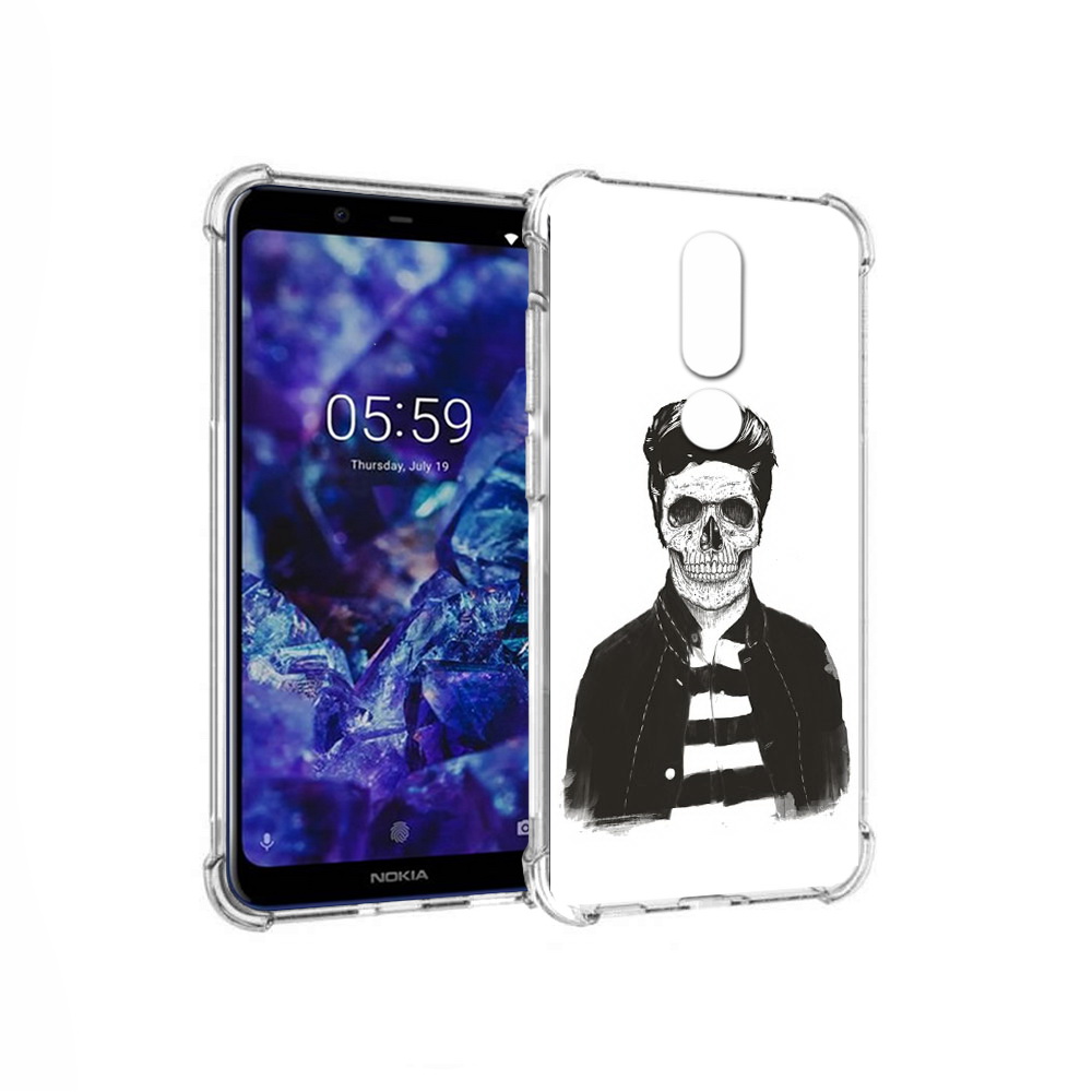 

Чехол MyPads Tocco для Nokia 5.1 Plus скелет (PT119548.120.604), Прозрачный, Tocco