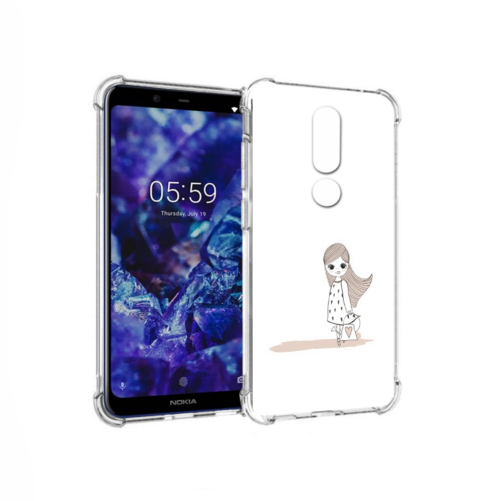 Чехол MyPads Tocco для Nokia 5.1 Plus Девочка с сумкой (PT119548.120.61)