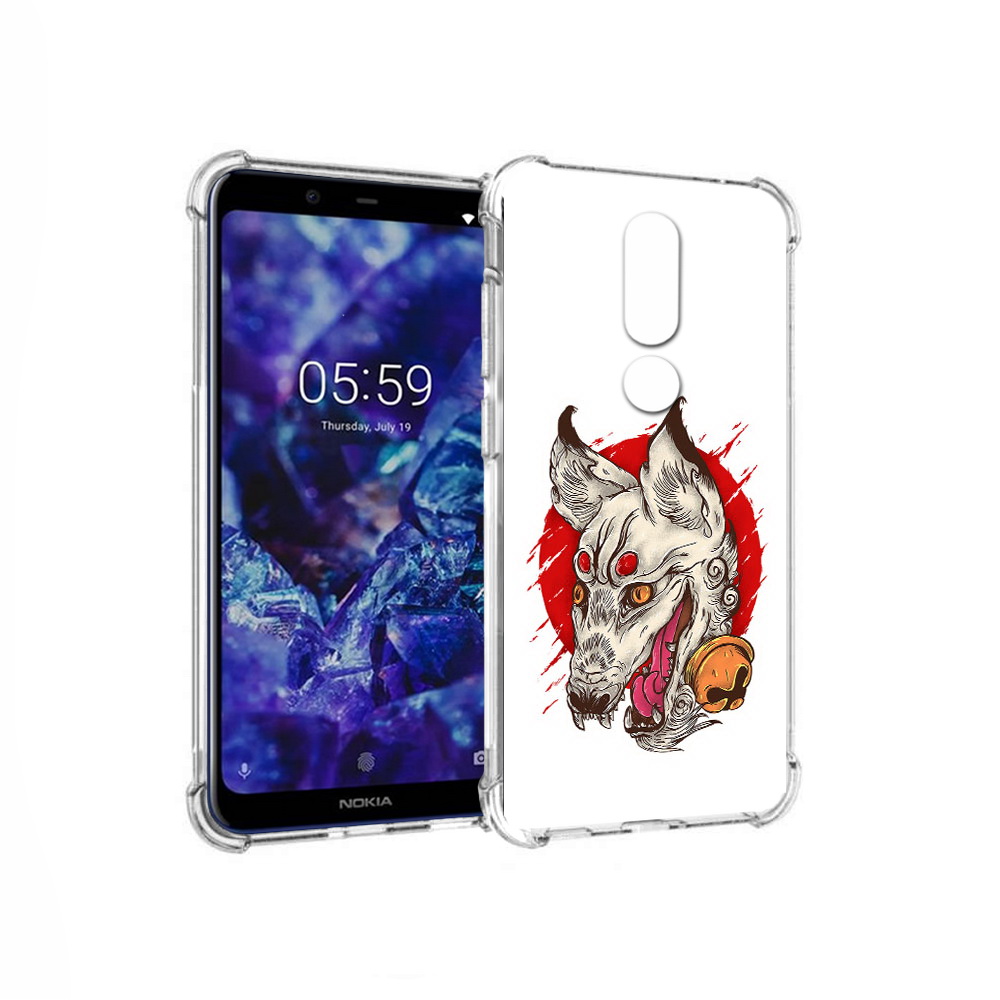 

Чехол MyPads Tocco для Nokia 5.1 Plus страшная собака (PT119548.120.627), Прозрачный, Tocco