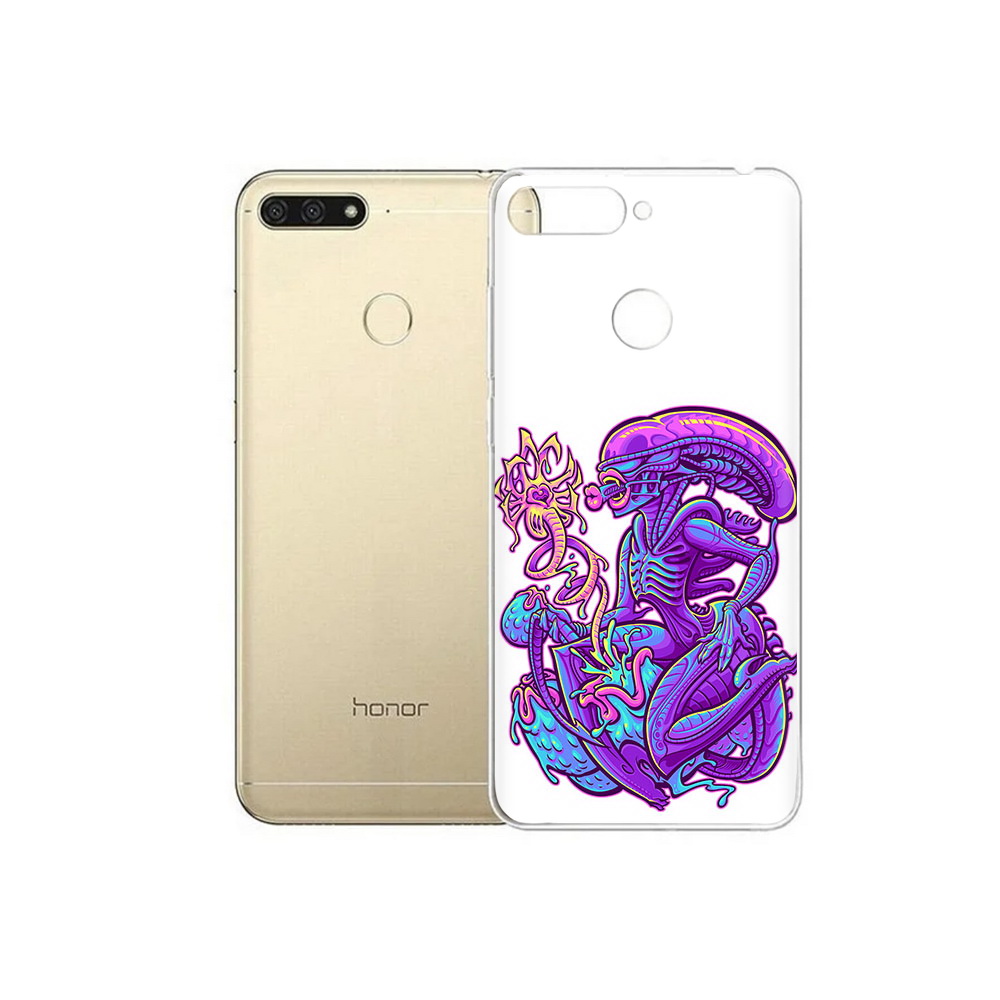 

Чехол MyPads Tocco для Huawei 7C чужой фиолетовый цвет (PT111175.61.693), Прозрачный, Tocco