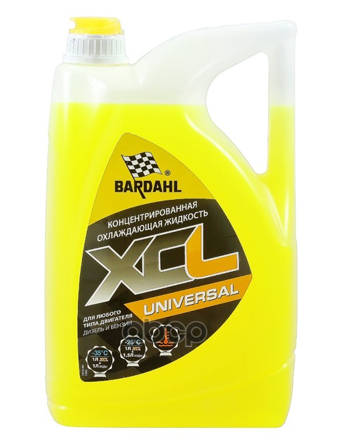 Антифриз BARDAHL 7103 XCL концентрат, G12+, желтый