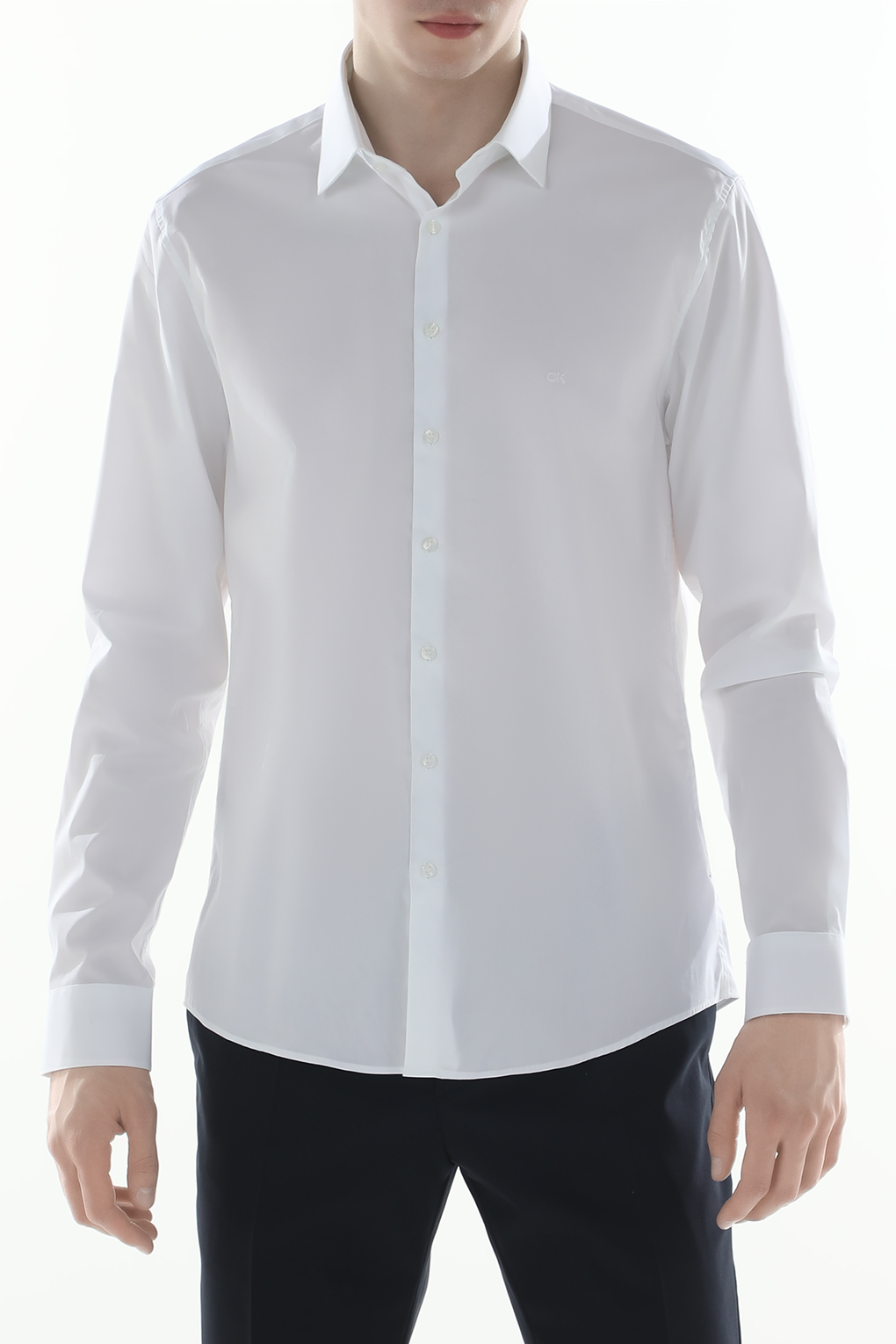 

Рубашка мужская Calvin Klein K10K108229 белая 40, Белый, K10K108229