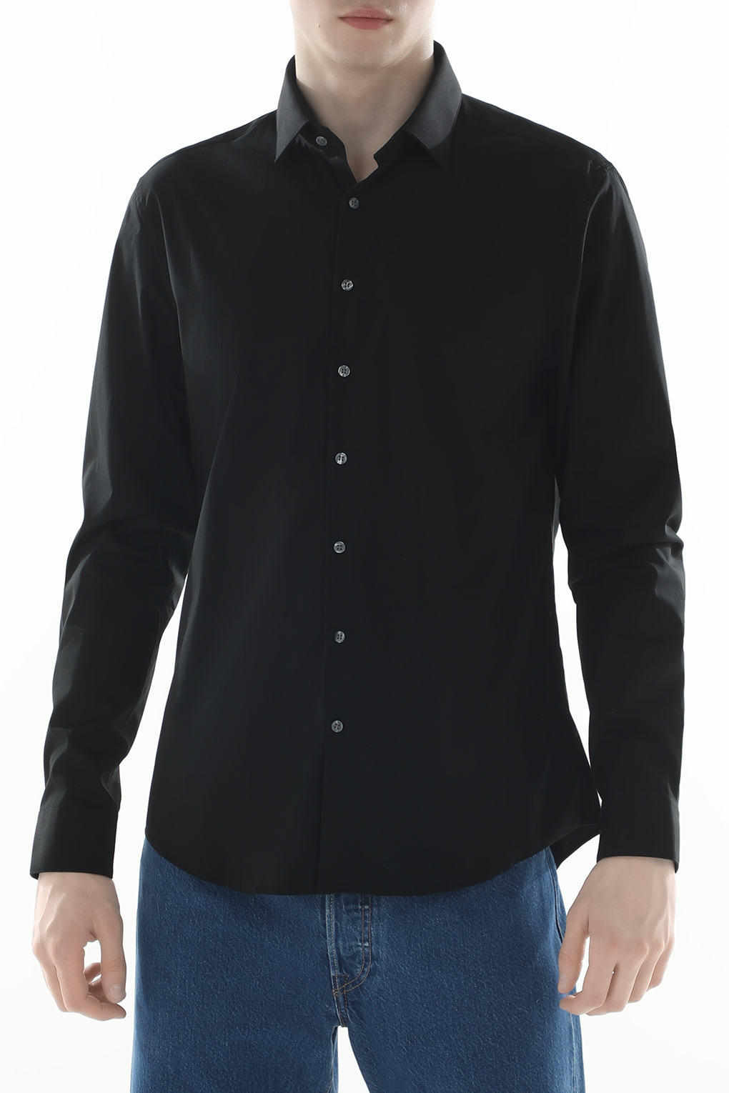 

Рубашка мужская Calvin Klein K10K108229 черная 40, Черный, K10K108229