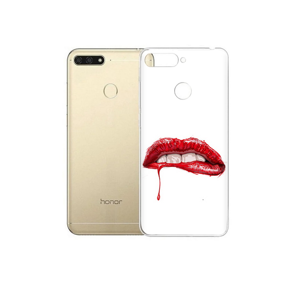 

Чехол MyPads Tocco для Huawei 7C яркие красные губы (PT111175.61.706), Прозрачный, Tocco