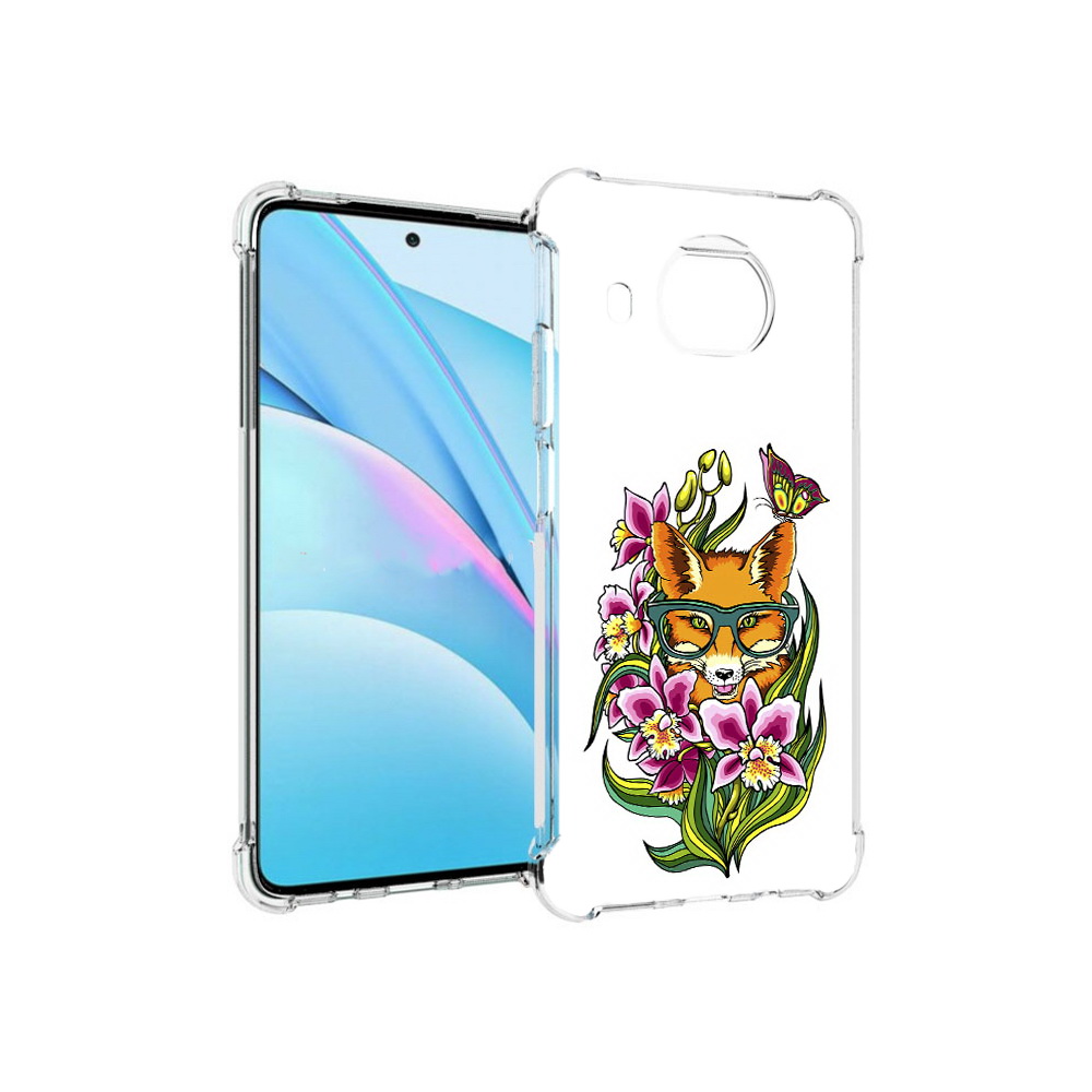 

Чехол MyPads Tocco для Xiaomi Mi 10T Lite Лиса в цветах (PT154732.269.108), Прозрачный, Tocco