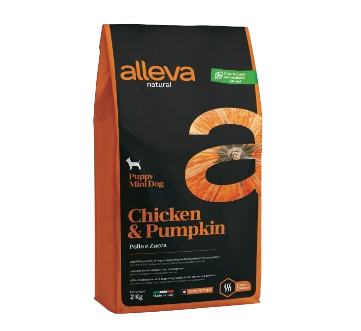Сухой корм для собак Alleva Natural Adult Chicken & Pumpkin Maxi, курица, 2кг