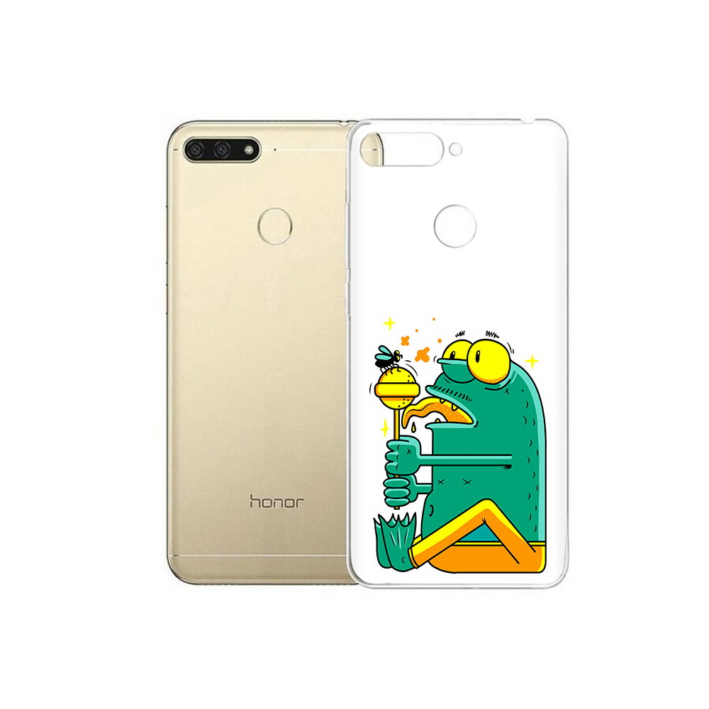 

Чехол MyPads Tocco для Huawei 7C Зеленая лягушка с чупа чупсом (PT111175.61.85), Прозрачный, Tocco