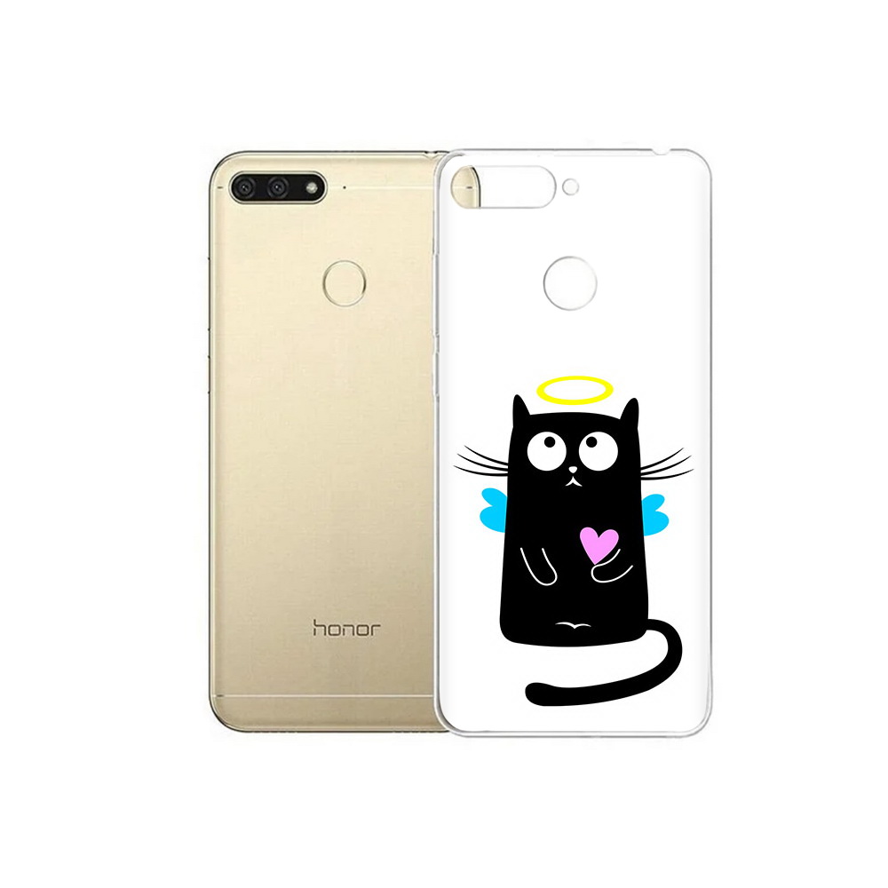 

Чехол MyPads Tocco для Huawei 7C Кот ангелок (PT111175.61.96), Прозрачный, Tocco