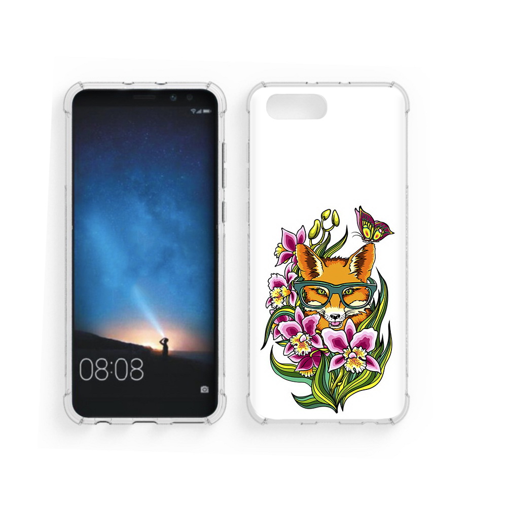 

Чехол MyPads Tocco для Honor V10 Лиса в цветах (PT98539.62.108), Прозрачный, Tocco