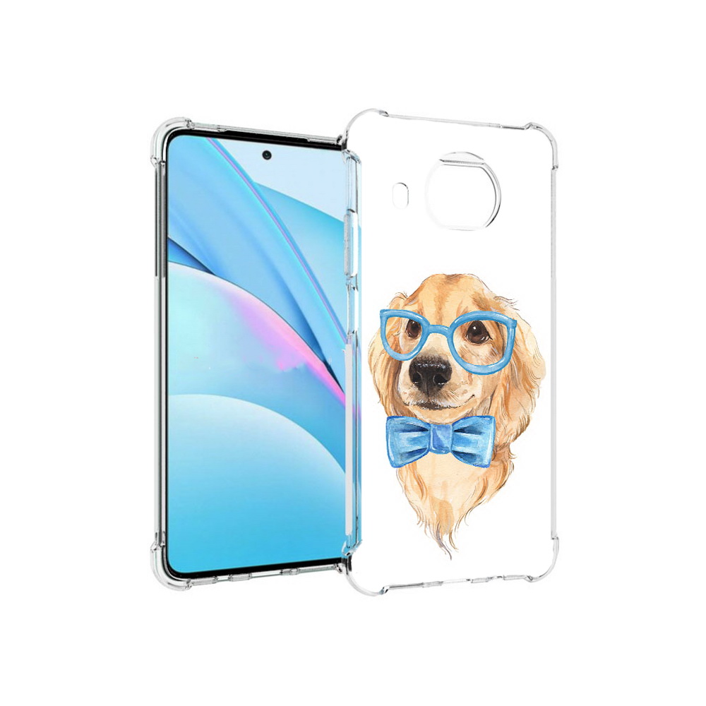 

Чехол MyPads Tocco для Xiaomi Mi 10T Lite Собака интеллигент (PT154732.269.159), Прозрачный, Tocco