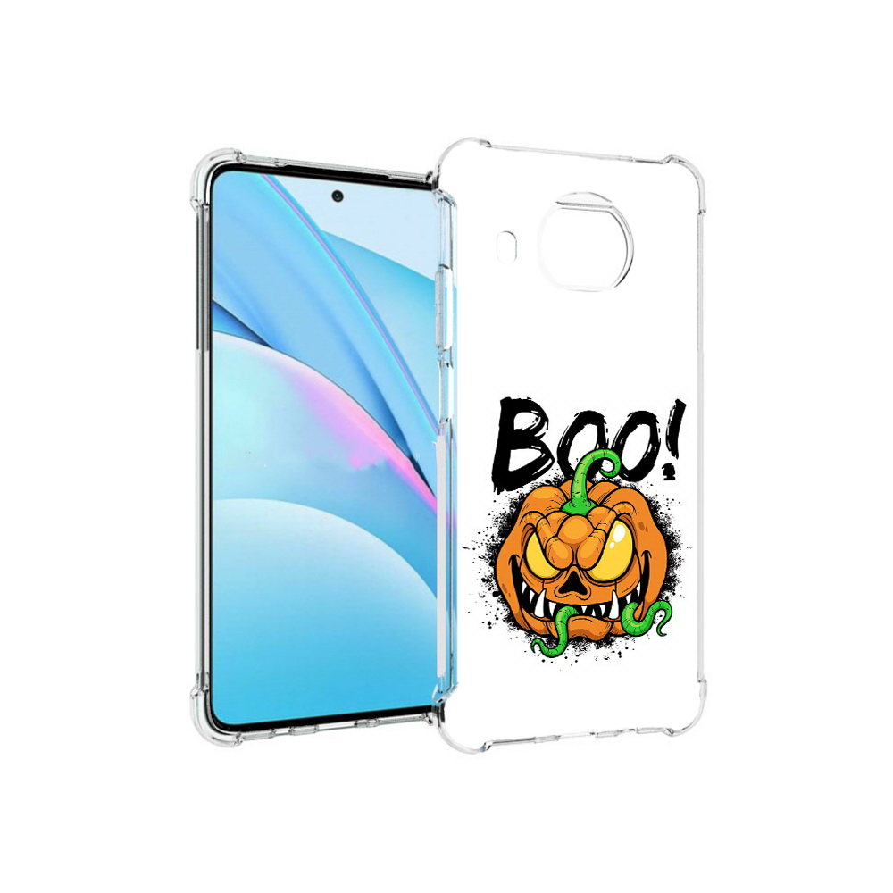 

Чехол MyPads Tocco для Xiaomi Mi 10T Lite Хэллоуин бу (PT154732.269.193), Прозрачный, Tocco