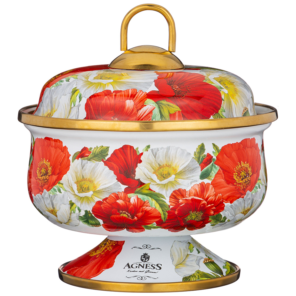

Agness 950-483 САХАРНИЦА AGNESS ЭМАЛИРОВАННАЯ, СЕРИЯ МАКИ 500MЛ