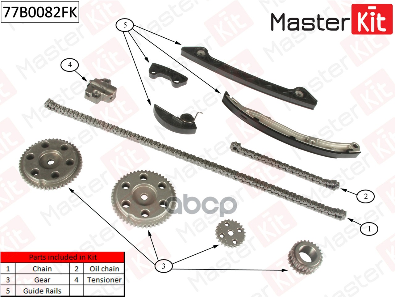 

Комплект Цепи Грм Mazda 6 2.3 Mps Turbo L3c1 02-07 MasterKit арт. 77B0082FK