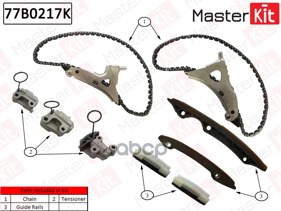 

Комплект Цепи Грм Mercedes-Benz Gl166 3.0-3.5i M276.821 MasterKit арт. 77B0217K