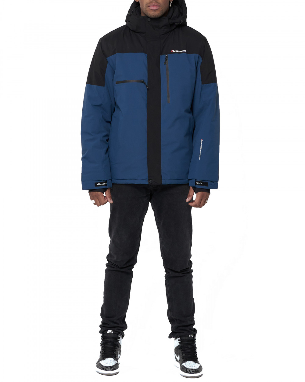 

Спортивная куртка мужская NoBrand AD88823 синяя XXL, AD88823
