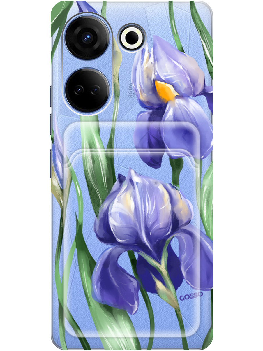 

Силиконовый чехол на Tecno Camon 20 / 20 Pro с рисунком "Amazing Irises" прозрачный, Прозрачный;белый;синий, 20011963