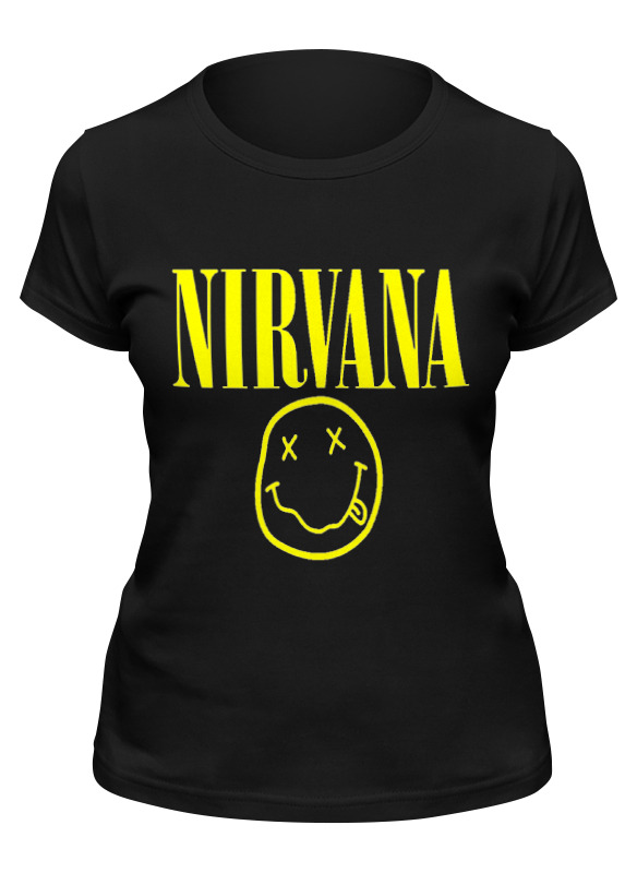 

Футболка женская Printio Nirvana черная L, Черный, Nirvana