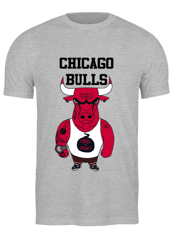 

Футболка мужская Printio Chicago bulls серая L, Серый, Chicago bulls