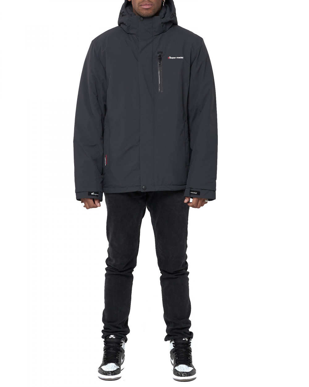 

Спортивная куртка мужская NoBrand AD88818 серая 3XL, AD88818