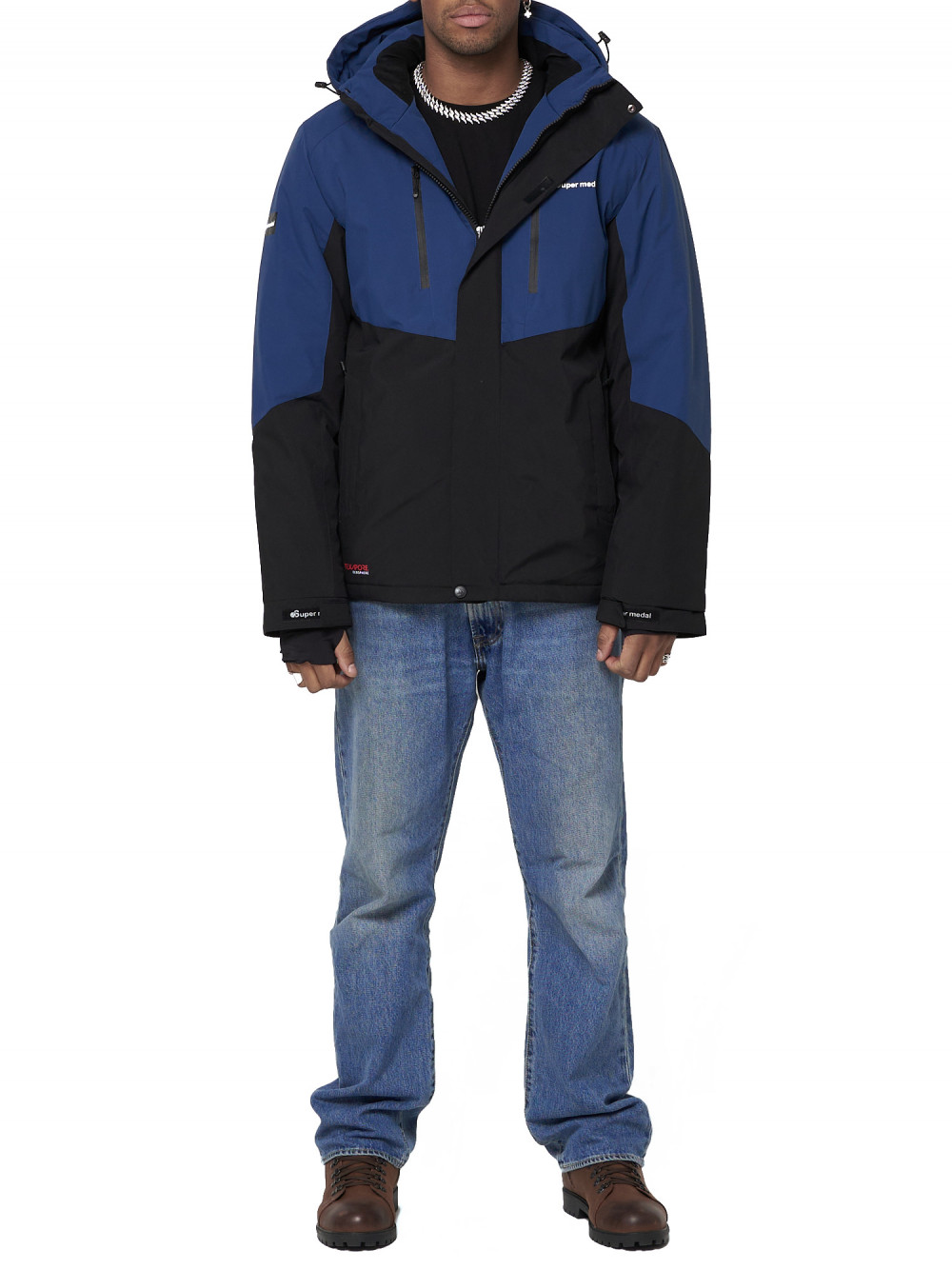 

Спортивная куртка мужская NoBrand AD88819 синяя 3XL, AD88819