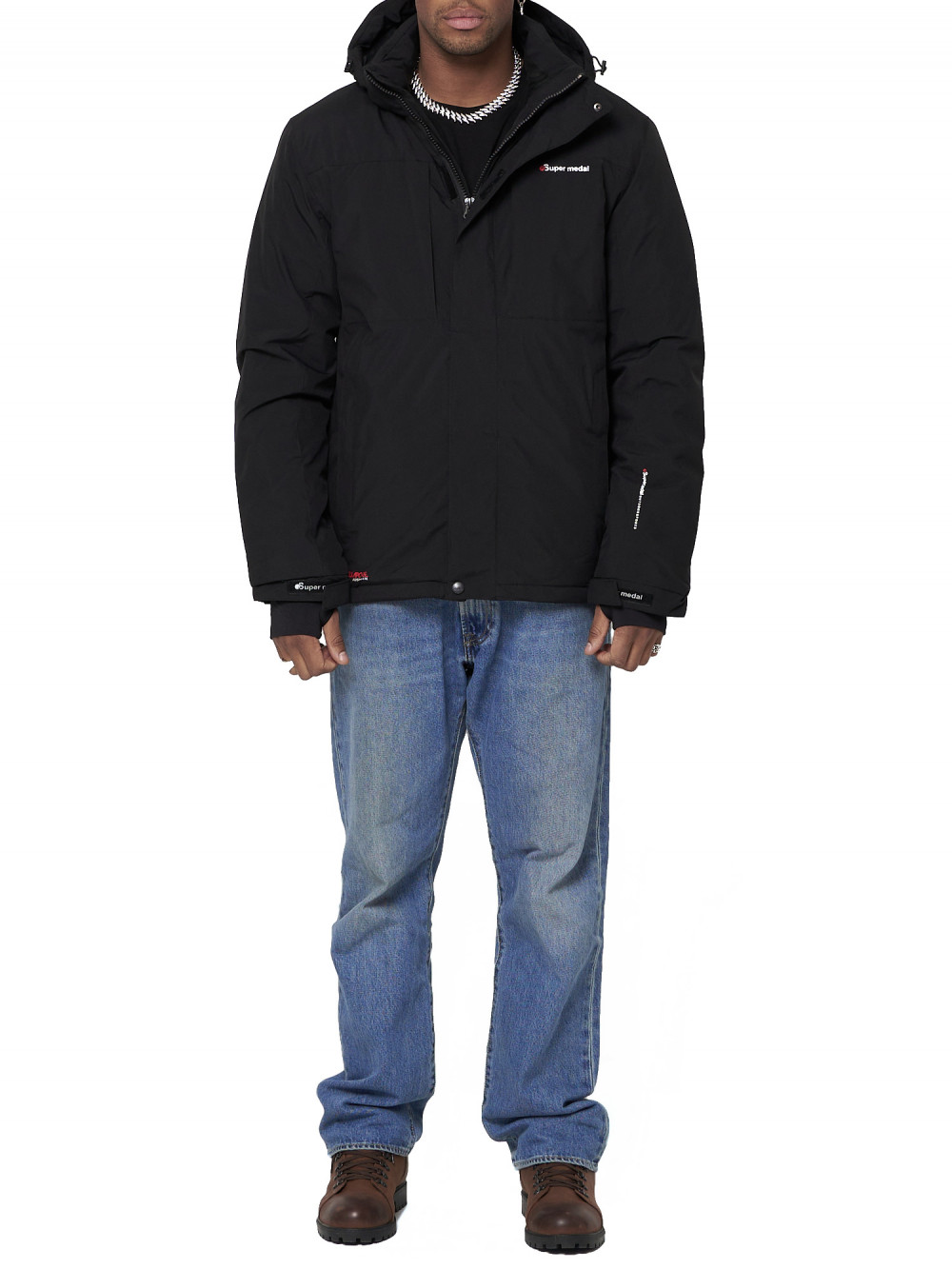 

Спортивная куртка мужская NoBrand AD88820 черная 3XL, Черный, AD88820